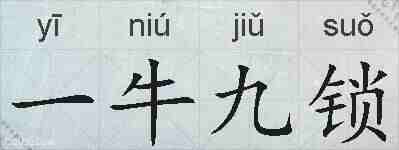 一牛九锁的拼音
