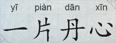一片丹心的拼音