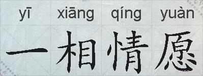 一相情愿的拼音