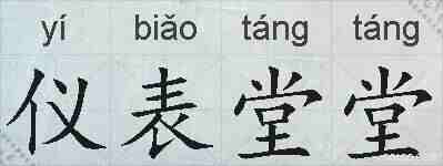 仪表堂堂的拼音