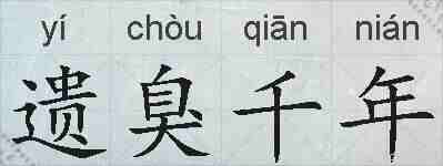 遗臭千年的拼音