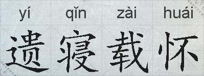 遗寝载怀的拼音