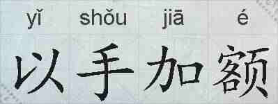 以手加额的拼音