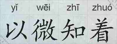 以微知着的拼音