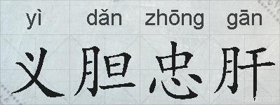 义胆忠肝的拼音