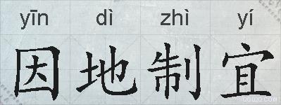 因地制宜的拼音