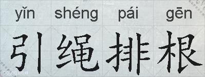引绳排根的拼音