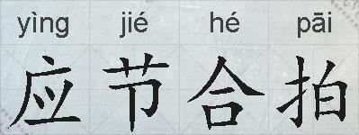 应节合拍的拼音
