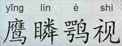 鹰瞵鹗视的拼音