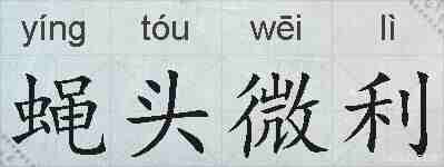 蝇头微利的拼音