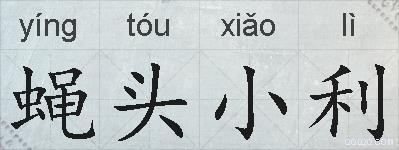 蝇头小利的拼音