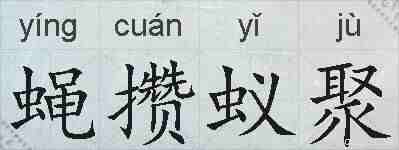 蝇攒蚁聚的拼音