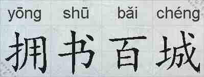 拥书百城的拼音