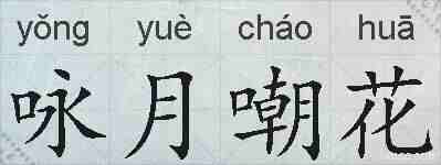 咏月嘲花的拼音