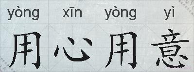 用心用意的拼音