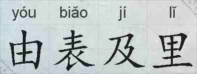 由表及里的拼音