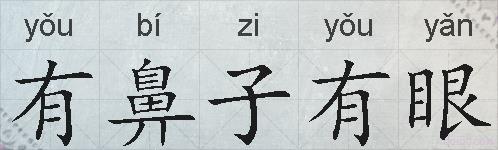 有鼻子有眼的拼音