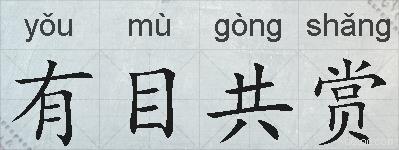有目共赏的拼音