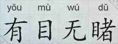 有目无睹的拼音