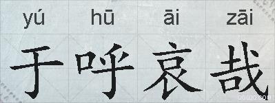 于呼哀哉的拼音