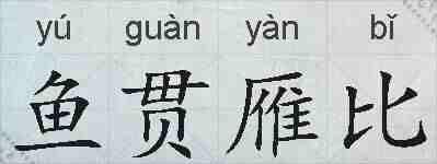 鱼贯雁比的拼音