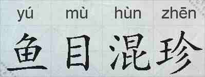 鱼目混珍的拼音