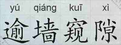 逾墙窥隙的拼音
