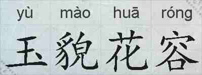 玉貌花容的拼音