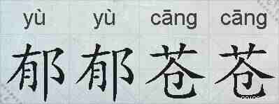 郁郁苍苍的拼音