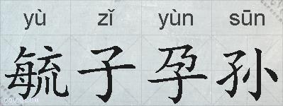 毓子孕孙的拼音