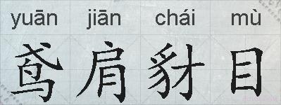 鸢肩豺目的拼音