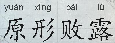 原形败露的拼音