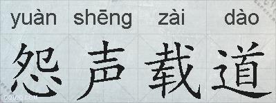 怨声载道的拼音