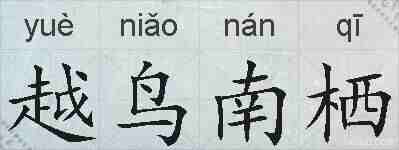 越鸟南栖的拼音