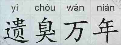 遗臭万年的拼音