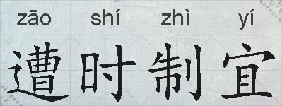 遭时制宜的拼音