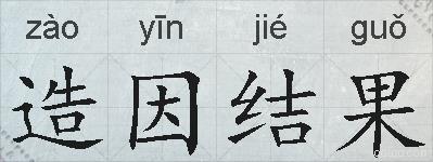 造因结果的拼音