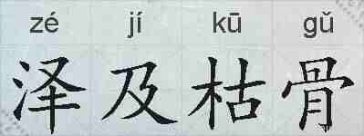 泽及枯骨的拼音