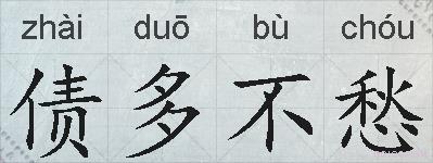 债多不愁的拼音