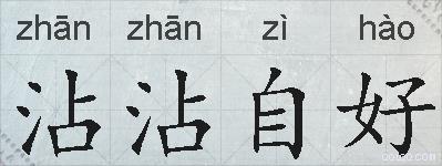 沾沾自好的拼音