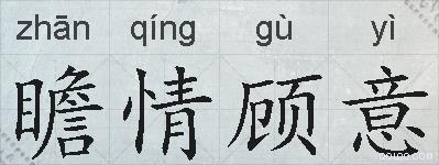 瞻情顾意的拼音