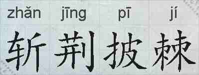 斩荆披棘的拼音