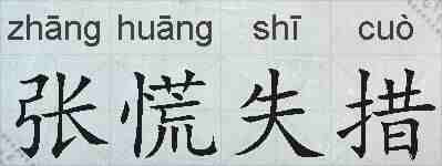 张慌失措的拼音