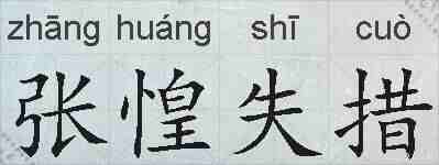 张惶失措的拼音