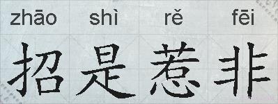 招是惹非的拼音