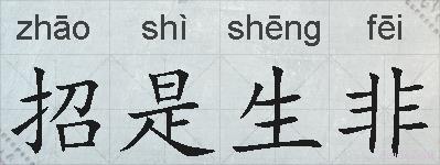 招是生非的拼音