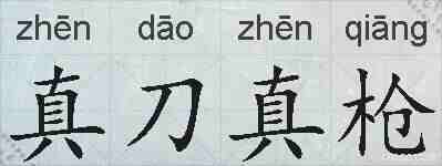 真刀真枪的拼音