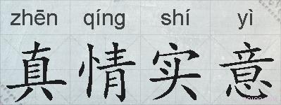 真情实意的拼音