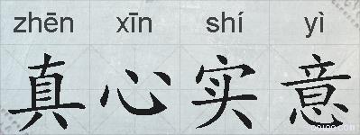 真心实意的拼音