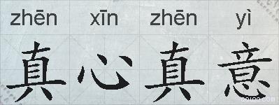 真心真意的拼音